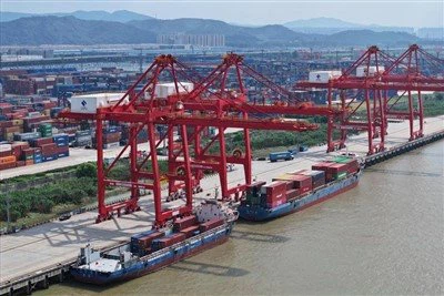 Fret maritime de la Chine vers la côte est des États-Unis